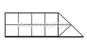 Каркас откатных ворот под проем от 3м до 4м с комплектующими РОЛТЭК